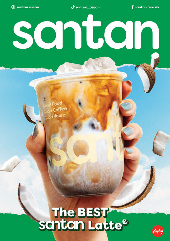 AirAsia Santan Inflight Menu for XJ flight